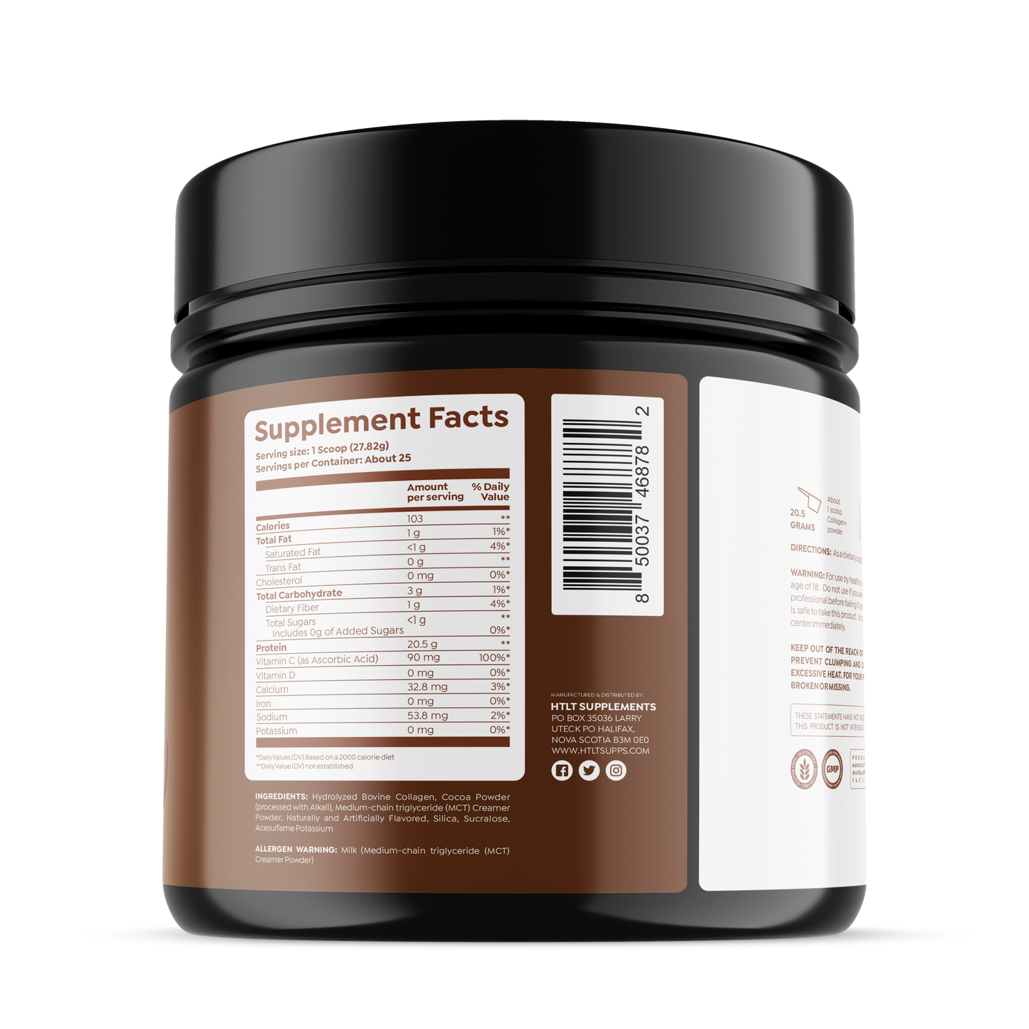HTLT Collagen Plus Powder Chocolate Milkshake